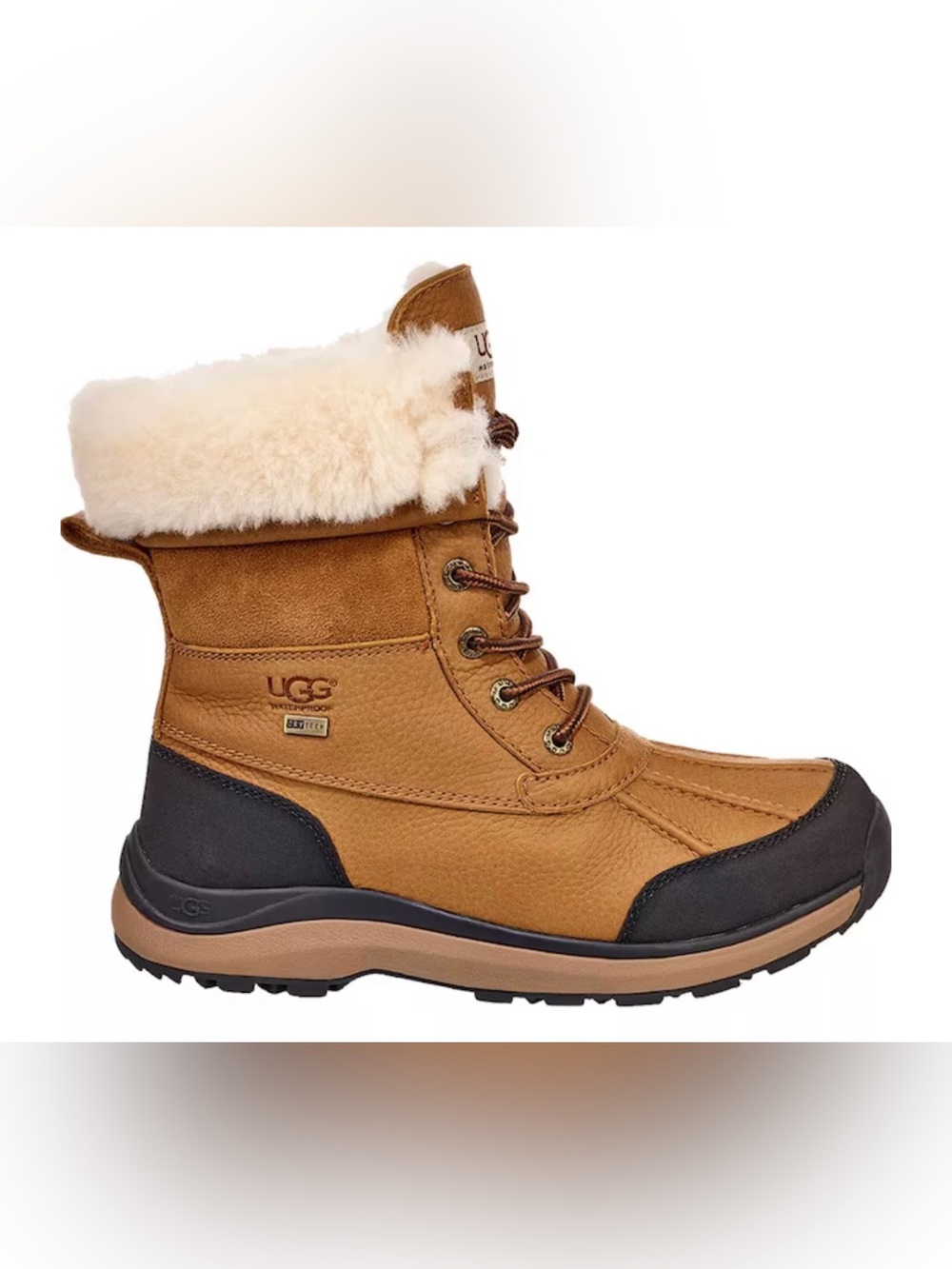 UGG Adirondack Waterproof Winter Boots Leather Wool Lined eVent Vibram Brown 7.5